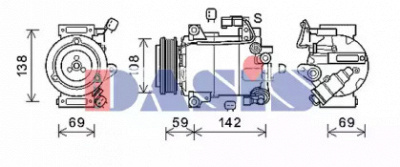 AKS DASIS 852793n -  Компрессор, кондиционер